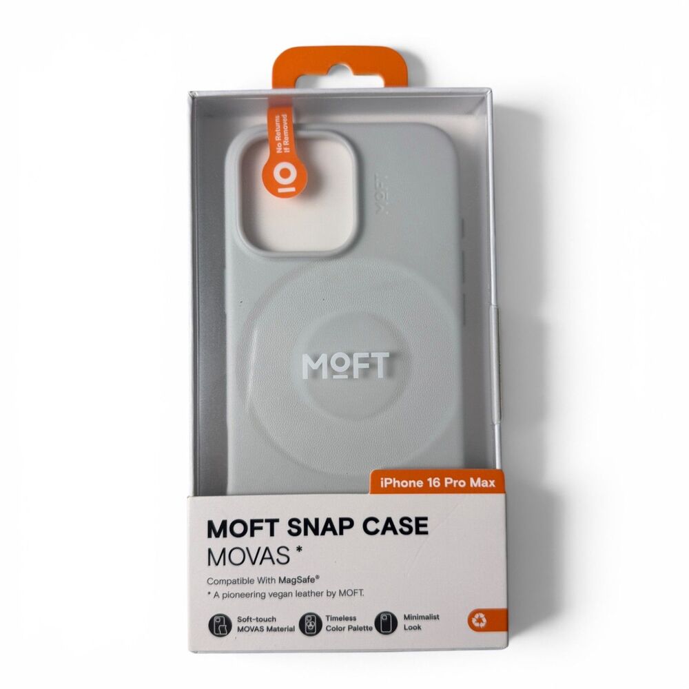 moft snap movas iphone 16 pro max magsafe vegan leather case misty cove